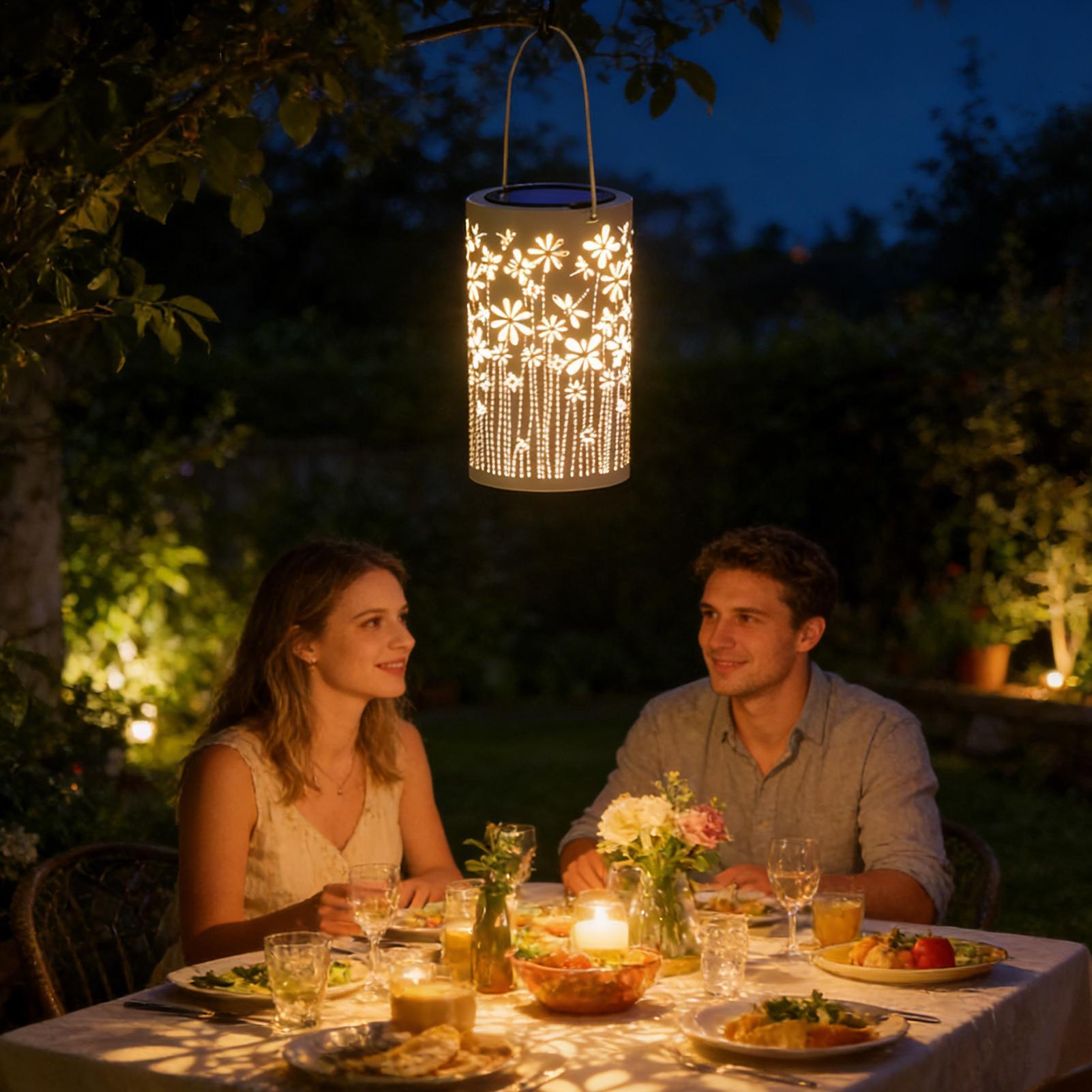 Lighting Decor Outdoor - โคมไฟกลางแจ้งสำหรับระเบียง โคมไฟดอกไม้กันน้ำ ของตกแต่ง ไฟพลังงานแสงอาทิตย์ ทางเดินกลางแจ้งสำหรับสวน ภายนอกทางเดิน