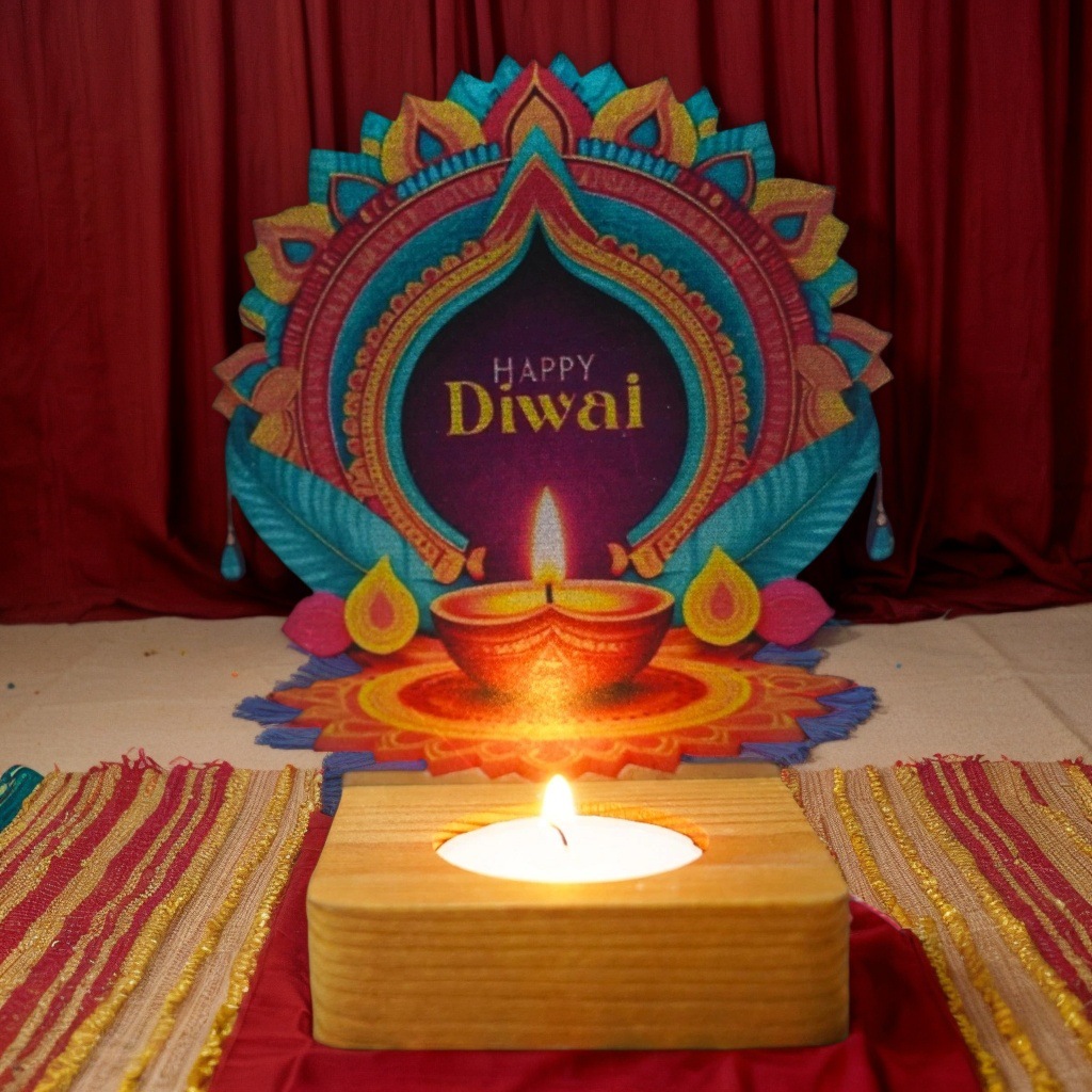 Lighting Decoration For Diwali - บรรยากาศเทศกาลไฟดิวาลีของโรงงานอินเดีย โคมไฟเหล็กดัด ฉากพิมพ์ยูวี อุปกรณ์ตกแต่ง