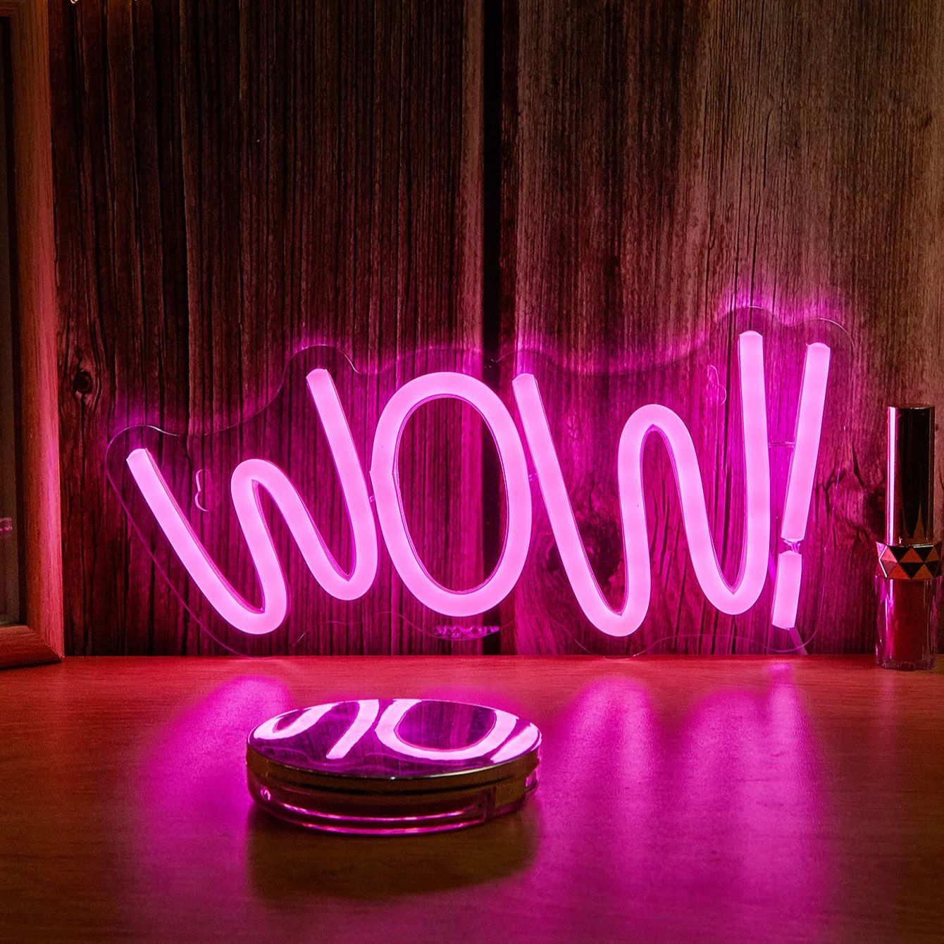 Lighting Decor Wow - ไฟนีออน LED Chi-buy WOW ใช้พลังงานจาก USB
