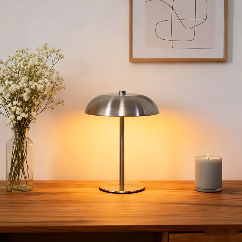 Mushroom Table Lamp - โคมไฟตั้งโต๊ะทรงเห็ดสไตล์วินเทจมินิมอล แสงบรรยากาศหลากหลายฉาก หรูหรา สร้างสรรค์ พร้อมไฟ LED