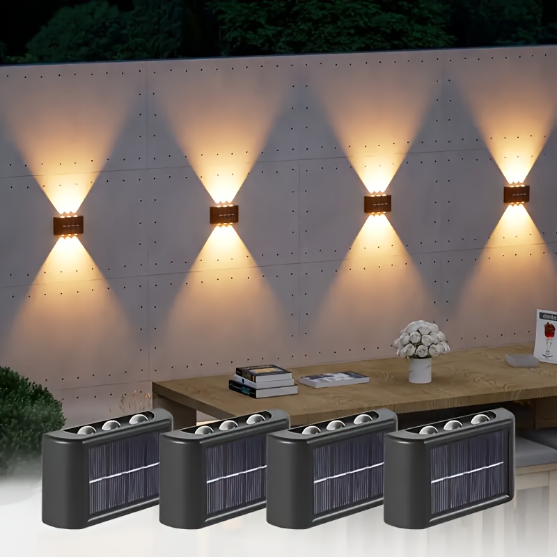 Lighting Decor Outdoor - ไฟ LED พลังงานแสงอาทิตย์สำหรับภายนอกอาคาร กันน้ำ ติดผนัง ส่องสว่างขึ้นและลง