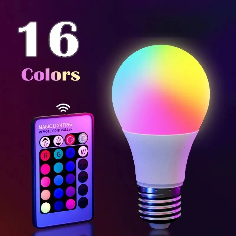 Colour Changing Bulb - 16 สี RGB หลอดไฟ LED หลอดไฟหลากสี