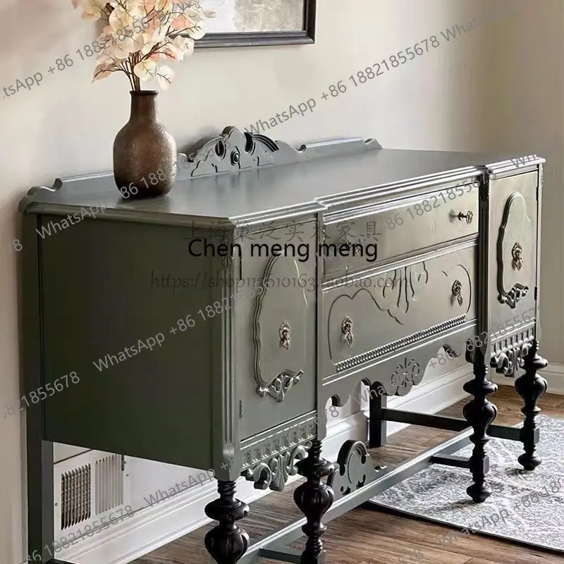 Decor Lighting Discount - ตู้วางของทางเข้าสไตล์นีโอคลาสสิกแบบฝรั่งเศสยุคกลาง ลดราคาสุดพิเศษ ตู้ข้างโซฟาห้องนั่งเล่น ดีไซน์หรูหรา ตกแต่งบ้านวิลล่าระดับไฮเอนด์