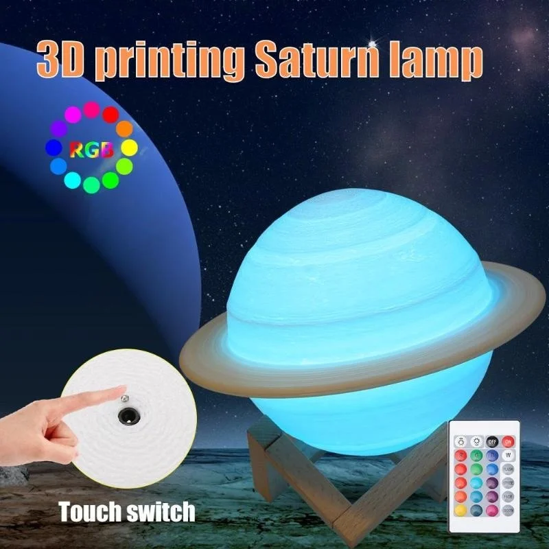 Colour Changing Bulb - LED Night Light 3D พิมพ์ Saturn