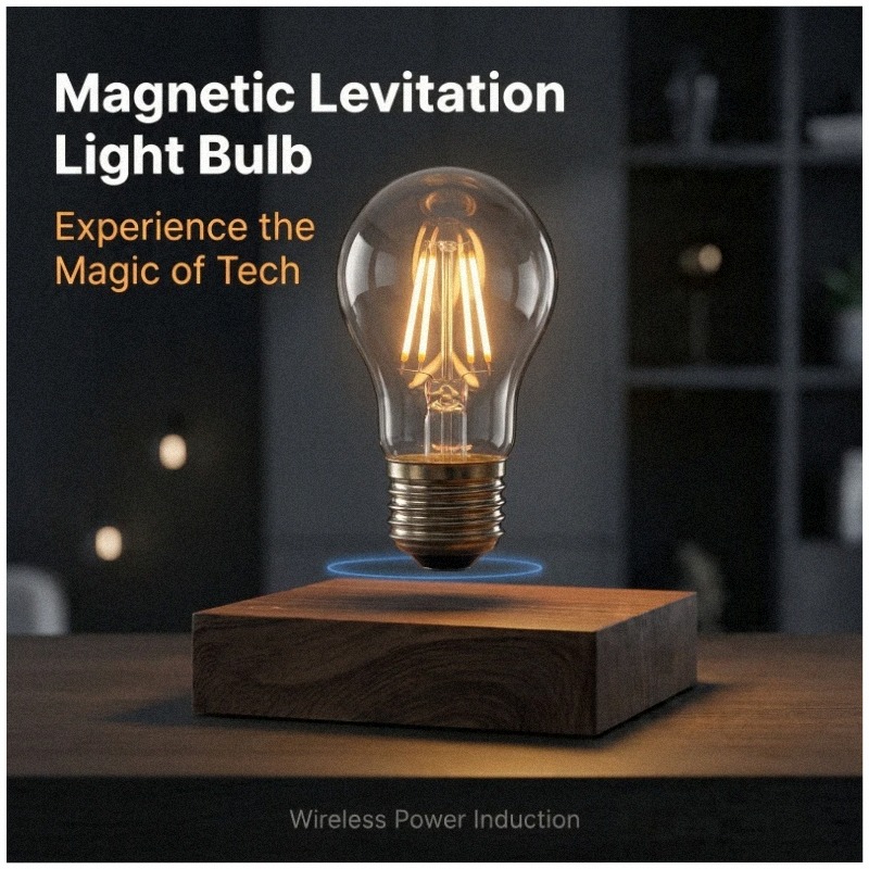 Unique Lighting Decor - หลอดไฟ LED ลอยได้แม่เหล็กไร้สาย โคมไฟตั้งโต๊ะ สำหรับของขวัญสุดพิเศษ ไฟกลางคืน