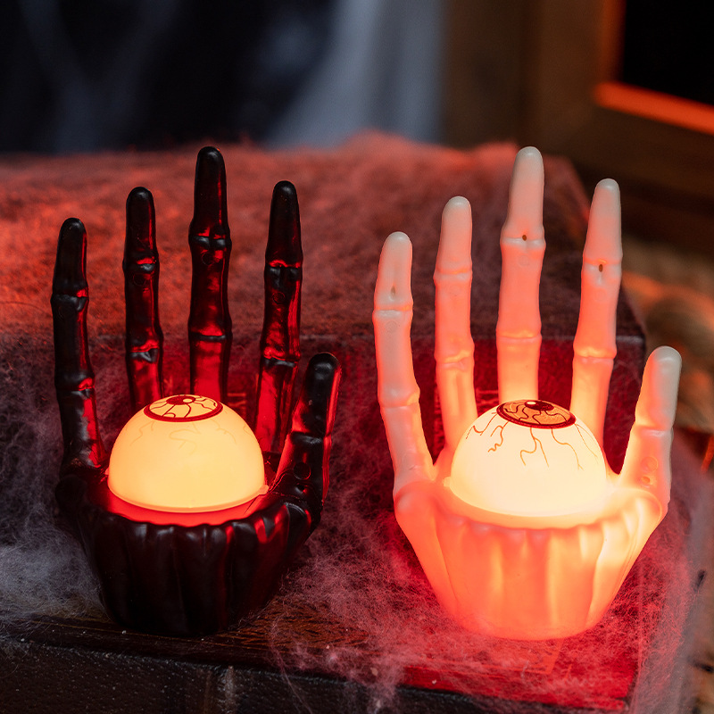 Lighting Decor For House - 1-10 ชิ้น อุปกรณ์ตกแต่งโต๊ะปาร์ตี้ฮาโลวีน โคมไฟฟักทอง รูปมือผี สำหรับจัดฉากบ้านผีสิงและสร้างบรรยากาศวันหยุด
