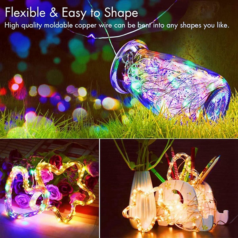 Decor Lighting Pack - ไฟประดับสายทองแดงสีเงิน 20 แพ็ค 2 เมตร 20
