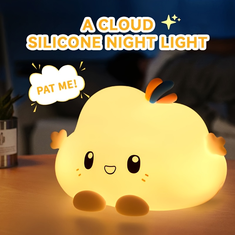 Lighting Decoration For Home - ไฟกลางคืนแบบคลาวด์, ระบบควบคุมการหรี่แสงแบบสัมผัส, การชาร์จและการตั้งเวลา, สำหรับการตกแต่งบ้าน, ตัวเลือกของขวัญที่สมบูรณ์แบบ