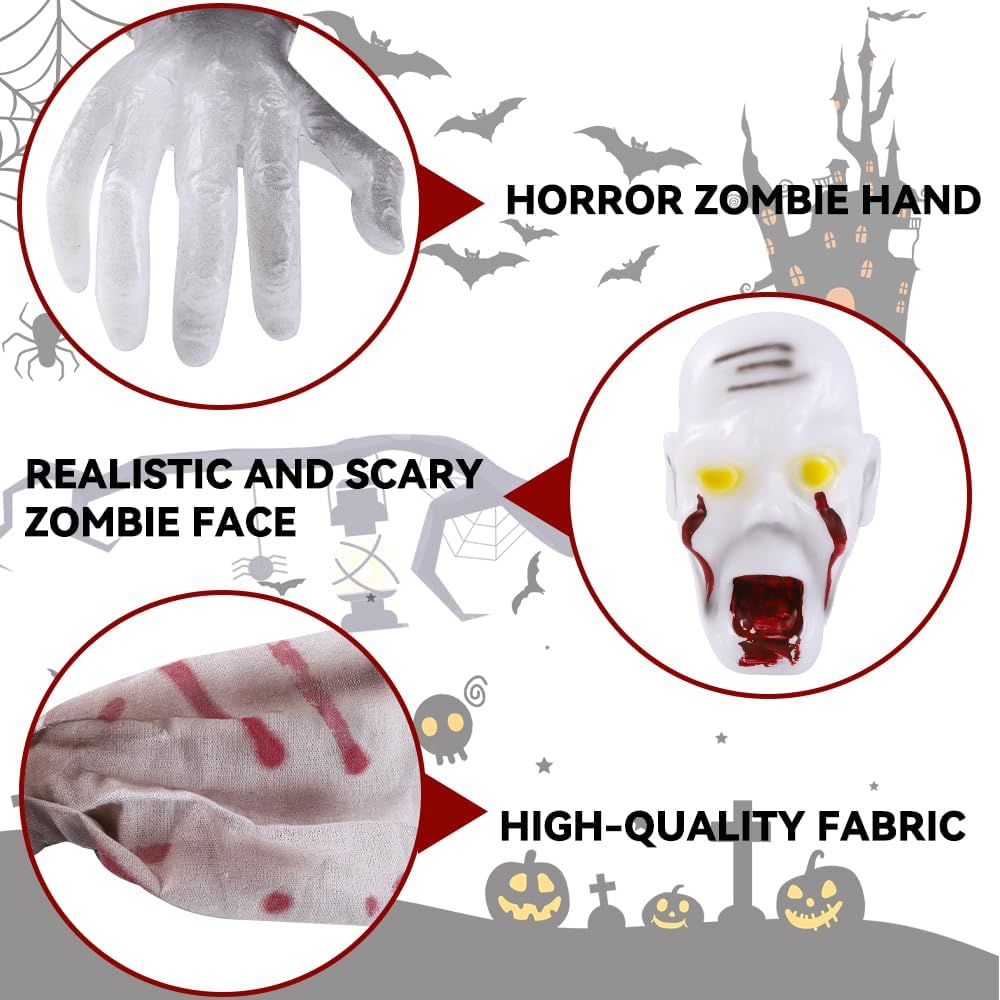 รูปปั้นซอมบี้สมจริงฮาโลวีนตกแต - Lighting Decor For House บทวิจารณ์และราคา