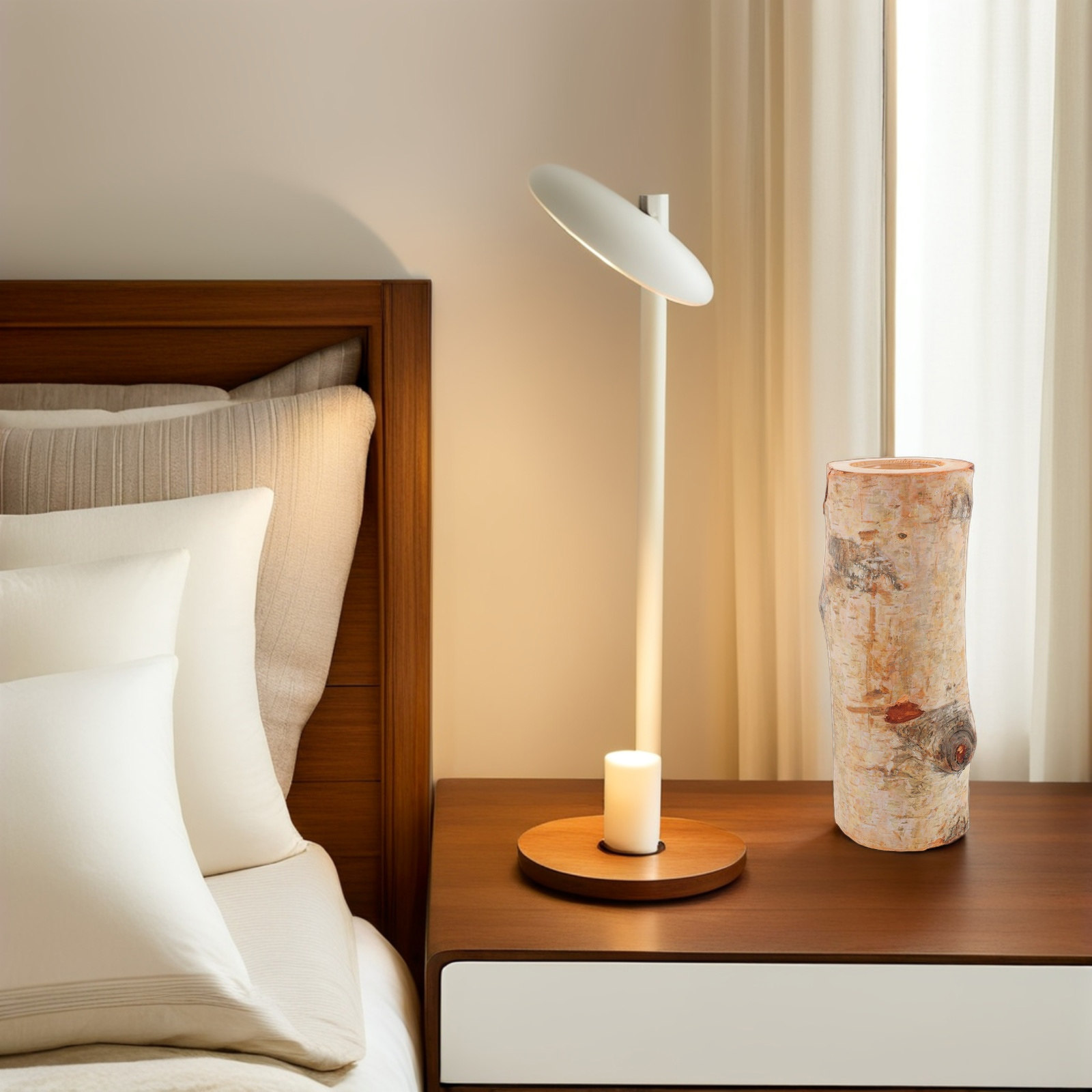 ชุดที่วางเทียนไม้สไตล์ชนบท 1 ช - Lighting Decoration Stand บทวิจารณ์และราคา