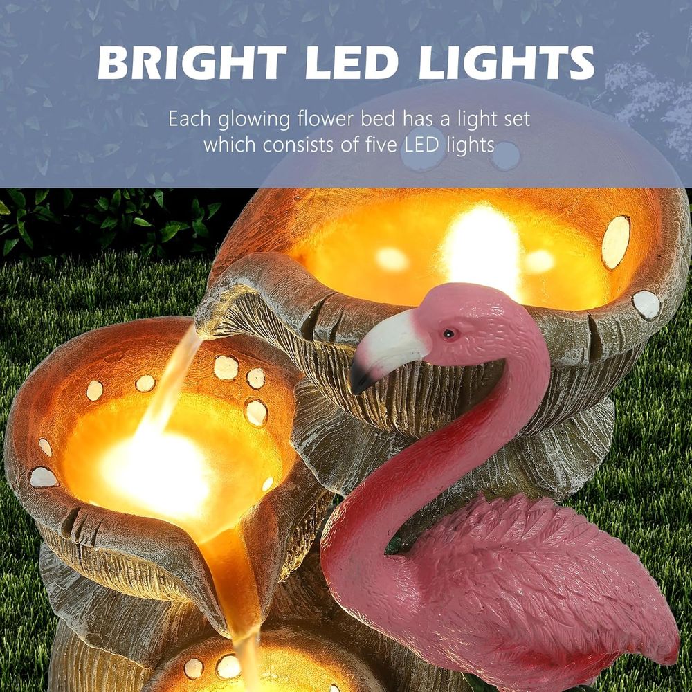 น้ำตกในสวน 5 ชั้น พร้อมไฟ LED  - Lighting Decoration Stand บทวิจารณ์และราคา
