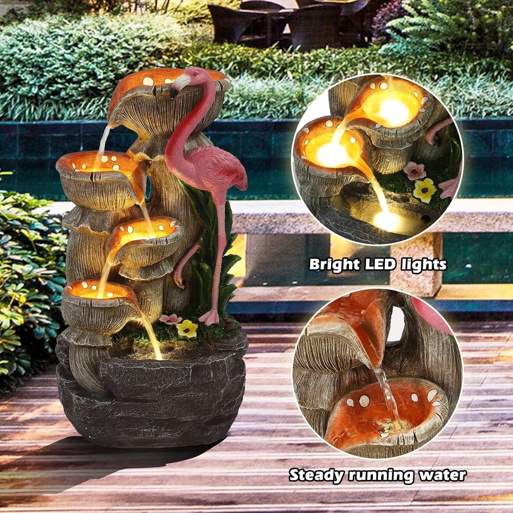 น้ำตกในสวน 5 ชั้น พร้อมไฟ LED  - Lighting Decoration Stand บทวิจารณ์และราคา