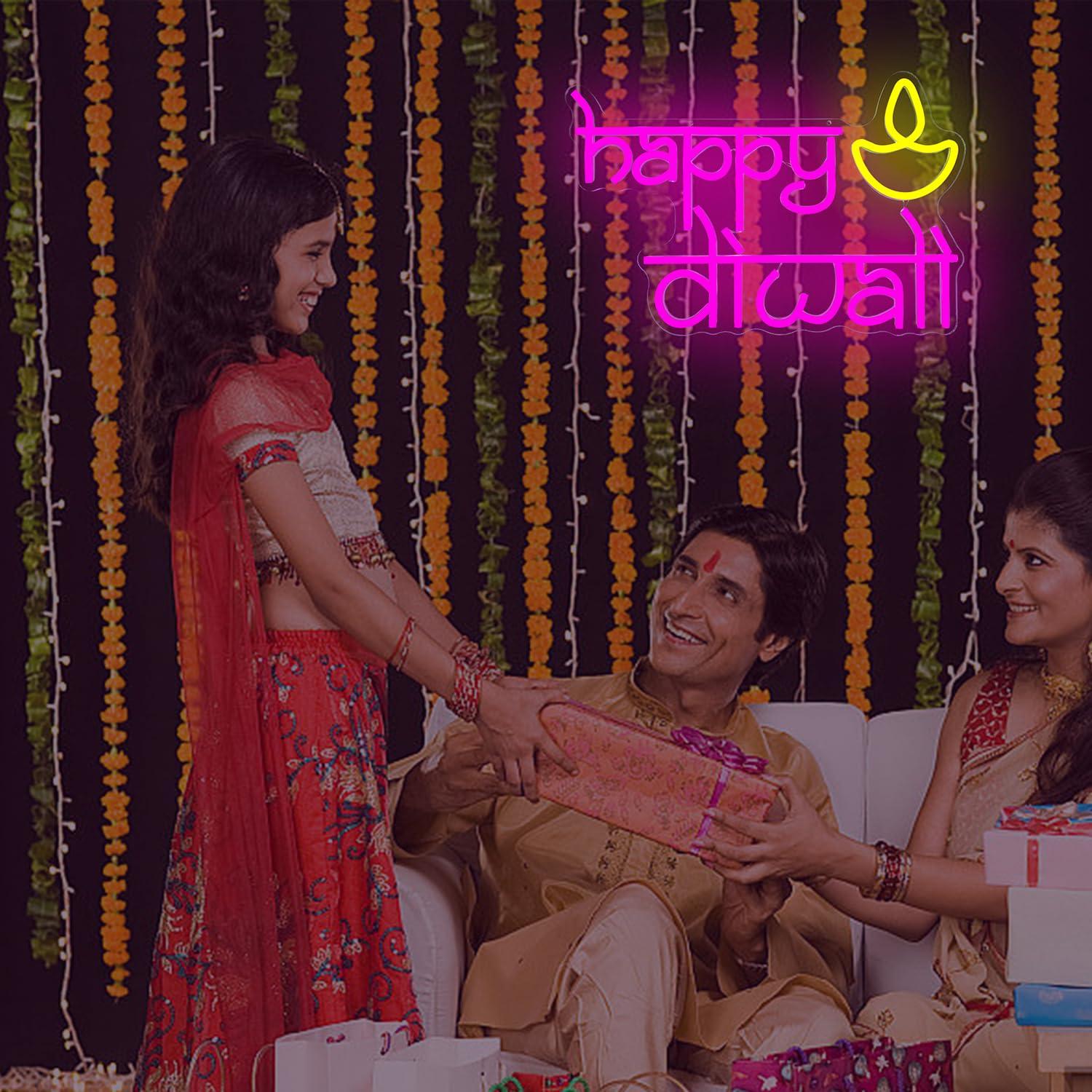 ป้ายไฟนีออนดีวาลี ใช้พลังงานจา - Lighting Decoration For Diwali บทวิจารณ์และราคา