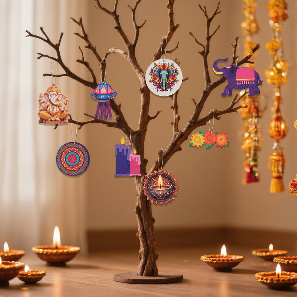 ของตกแต่งธีมเทศกาลดิวาลี - ไม้ - Lighting Decoration For Diwali บทวิจารณ์และราคา