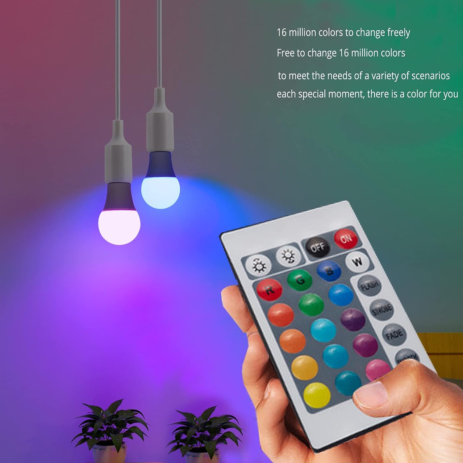 E27 220V 16 สี RGB หลอดไฟ LED  - Colour Changing Bulb บทวิจารณ์และราคา