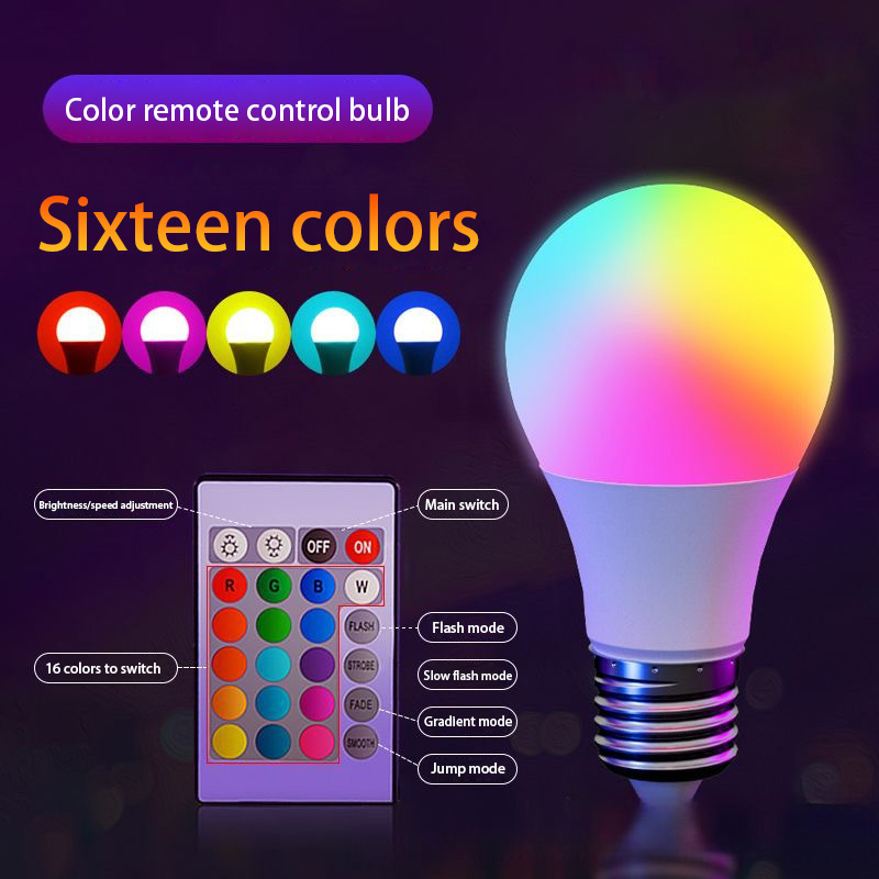 E27 220V 16 สี RGB หลอดไฟ LED  - Colour Changing Bulb บทวิจารณ์และราคา