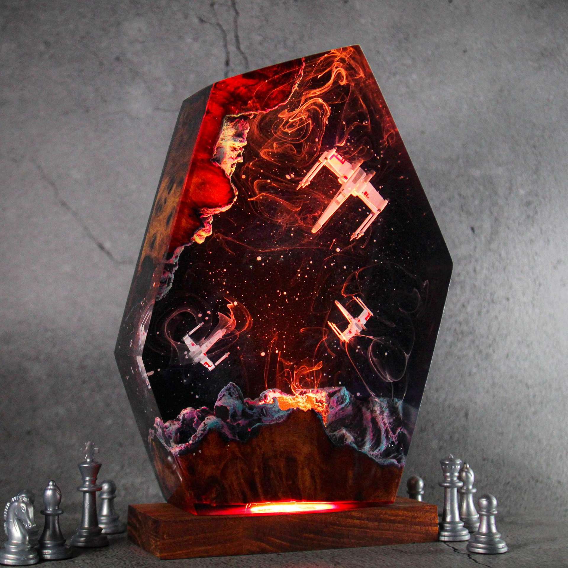 โคมไฟตั้งโต๊ะเรซิ่นแบบกำหนดเอง - Lighting Room Decor Items บทวิจารณ์และราคา