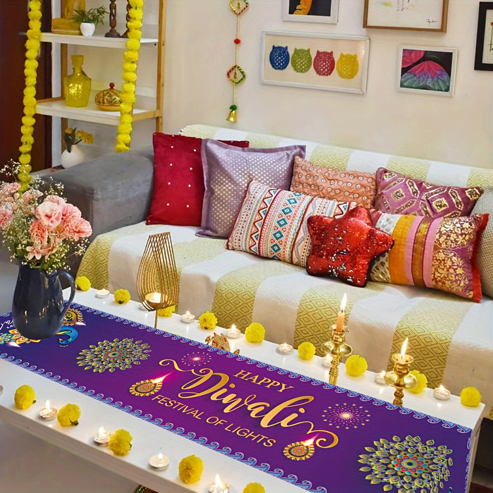 ผ้าปูโต๊ะลินินลายไฟประดับสำหรั - Lighting Decoration For Diwali บทวิจารณ์และราคา