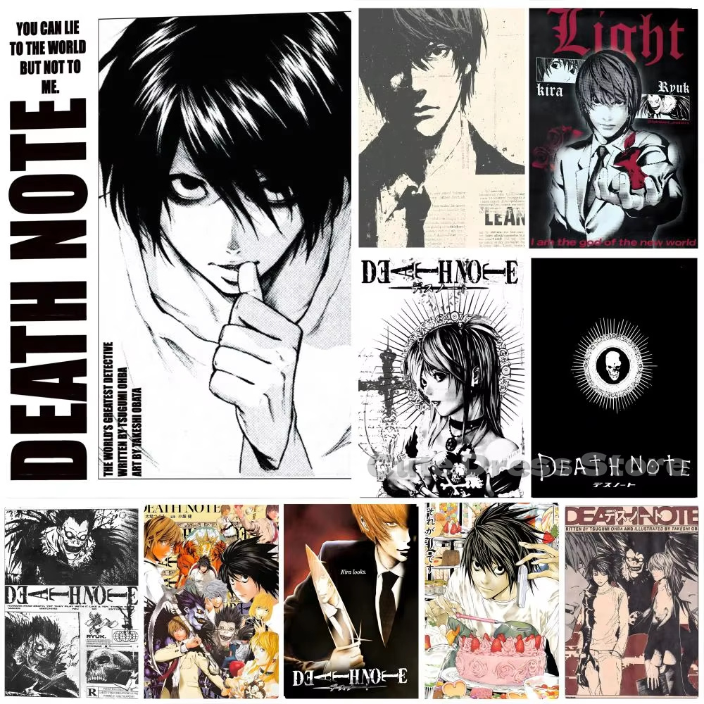 ภาพพิมพ์บนผ้าใบ Death Note แบบ - Lighting Room Decor Items บทวิจารณ์และราคา