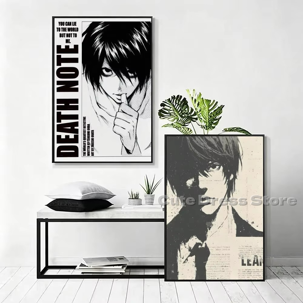 ภาพพิมพ์บนผ้าใบ Death Note แบบ - Lighting Room Decor Items บทวิจารณ์และราคา
