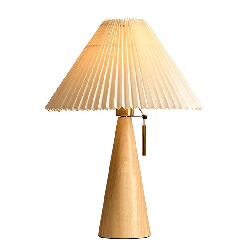 โคมไฟตั้งโต๊ะแบบจีบย้อนยุค โคม - Lighting Decor Bedroom บทวิจารณ์และราคา