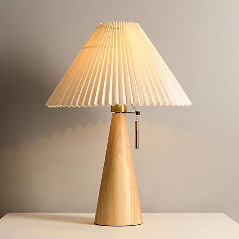 โคมไฟตั้งโต๊ะแบบจีบย้อนยุค โคม - Lighting Decor Bedroom บทวิจารณ์และราคา