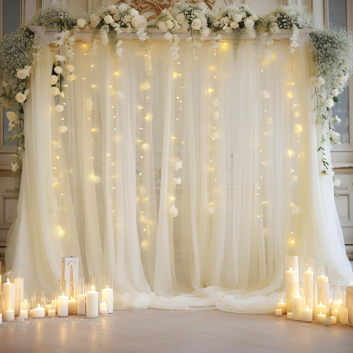 ชุดฉากหลังผ้าทูลสำหรับงานแต่งง - Decor Lighting Pack บทวิจารณ์และราคา