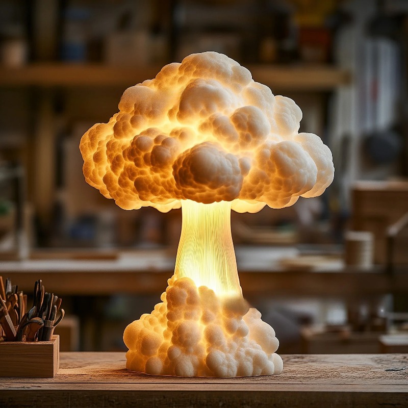 โคมไฟตั้งโต๊ะรูปเห็ดอะตอมทำจาก - Mushroom Table Lamp บทวิจารณ์และราคา
